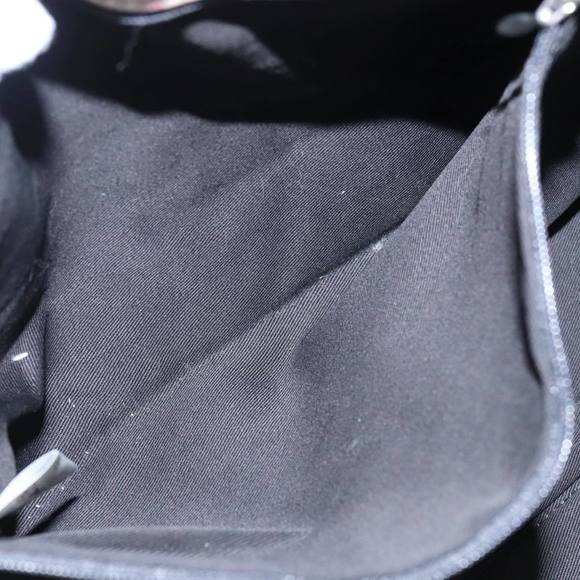 BURBERRY Blue Label Tote Bag Canvas Silver Black Auth 96669 - Picture 12 of 16